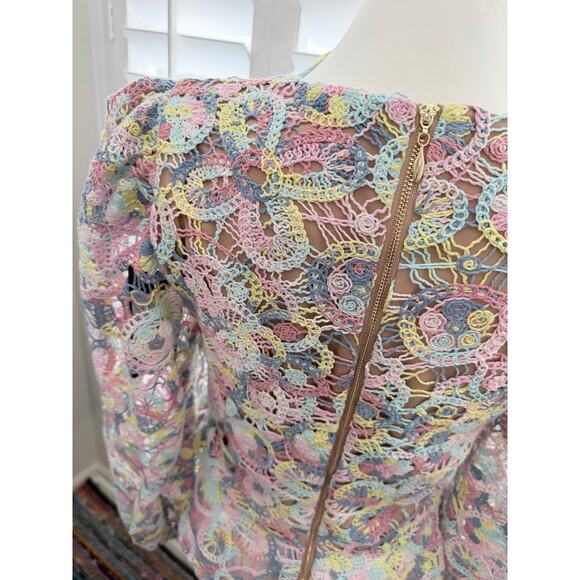 Elliatt Rue Crocheted Multi-Colored Top - Picture 2 of 6